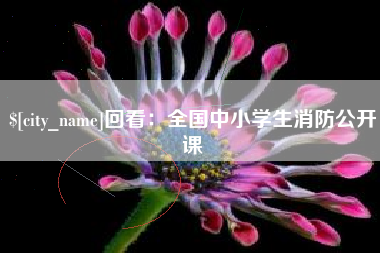 仙桃回看：全国中小学生消防公开课