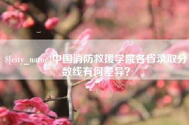 仙桃中国消防救援学院各省录取分数线有何差异？