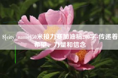 仙桃50米接力赛加油稿200字-传递着希望、力量和信念
