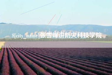 仙桃张雪峰讲防灾科技学院