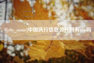 仙桃中国执行信息公开网有app吗