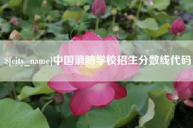 仙桃中国消防学校招生分数线代码
