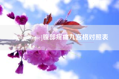 仙桃腹部疼痛九宫格对照表
