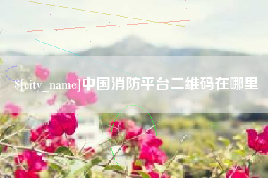 仙桃中国消防平台二维码在哪里