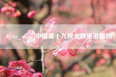仙桃中国第十九枚金牌是谁得的