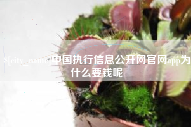 仙桃中国执行信息公开网官网app为什么要钱呢