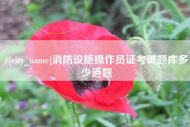 仙桃消防设施操作员证考试题库多少道题